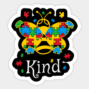 Be Kind Butterfly Puzzle Autism Awareness Gift for Birthday, Mother's Day, Thanksgiving, Christmas Sticker